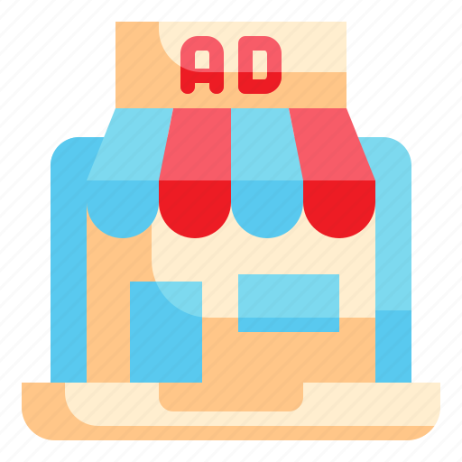 Laptop, store, advertise, shopping, sale, marketing icon icon - Download on Iconfinder