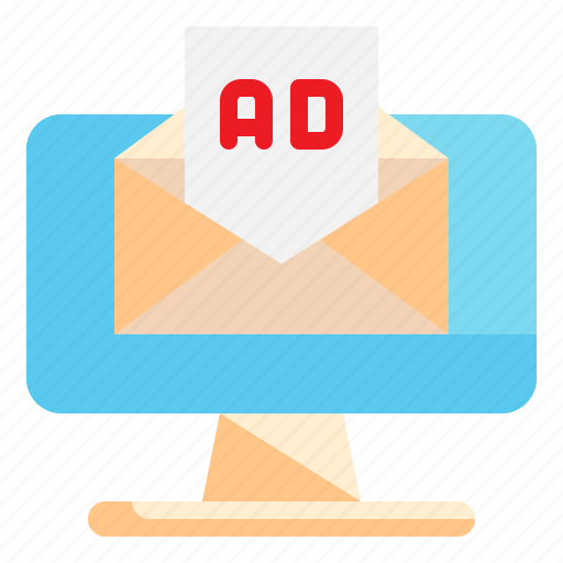 Pc, advertise, message, email, envelope, marketing icon icon - Download on Iconfinder