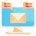 pc, envelope, advertise, popup, email, message, marketing icon