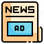 news, advertise, paper, business, marketing icon 