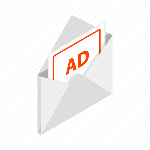 Advertising, business, card, envelope, isometric, letter, paper icon - Download on Iconfinder