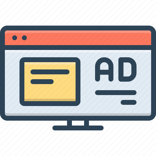 Ad, advertisement, application, application ad, function, online, reclame icon - Download on Iconfinder