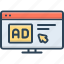 advertisement, browser, click ad, computer, cursor, device, mouse 