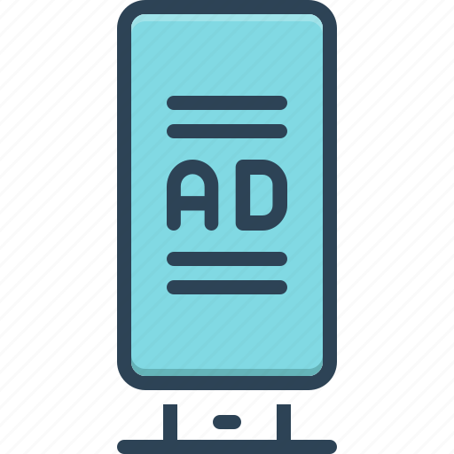 Ad board, advertisement, advertising, banner, billboard, board, poster icon - Download on Iconfinder