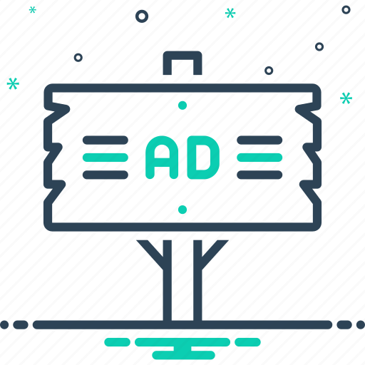 Ad, advertisement, billboard, blurb, plank, reclame, singpost icon - Download on Iconfinder