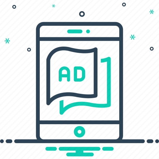 Advertisement, blurb, device, electronic, reclame, tablet ad, technology icon - Download on Iconfinder