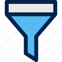 advertising, blue, filter, funnel, cone, filtering, pipe