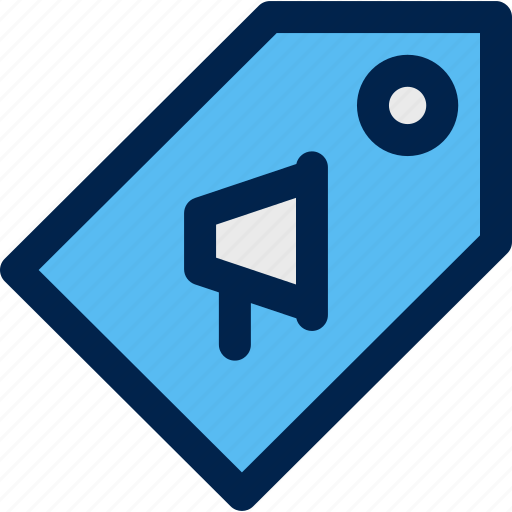 Advertising, blue, price, tag, label, promotion icon - Download on Iconfinder
