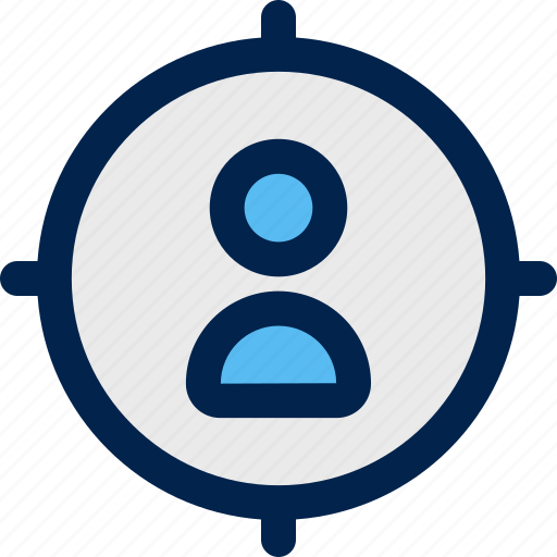 Advertising, blue, target, market, people, audience, focus icon - Download on Iconfinder