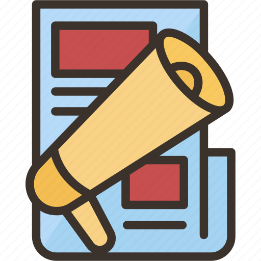 Press, release, document, media, announces icon - Download on Iconfinder