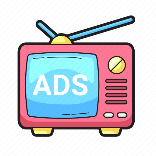 Advertising, television, television ads, tv, promotion, advertisement, marketing icon - Download on Iconfinder
