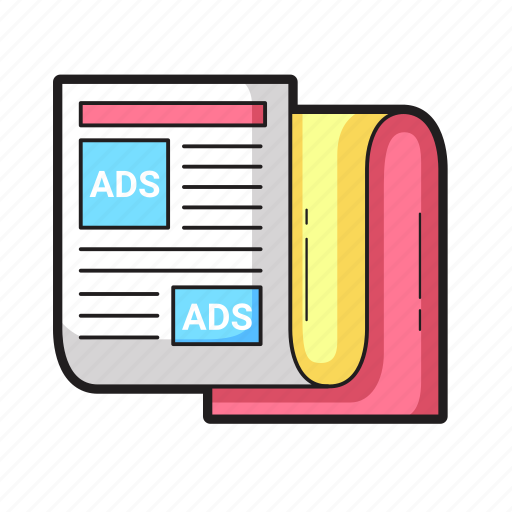 Advertising, newspaper, newspaper advertisement, news, advertisement, promotion, ad icon - Download on Iconfinder