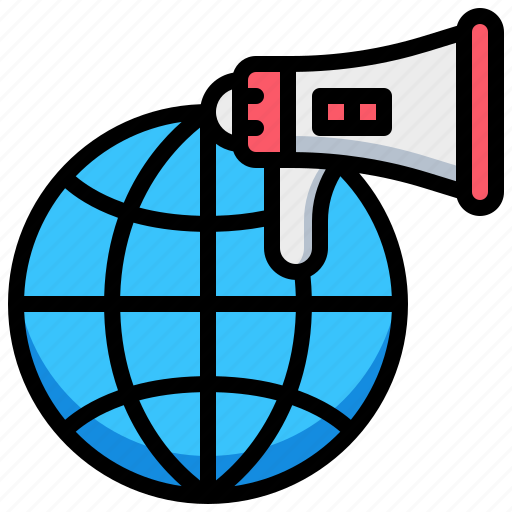 Advertising, earth, global, megaphone, world icon - Download on Iconfinder