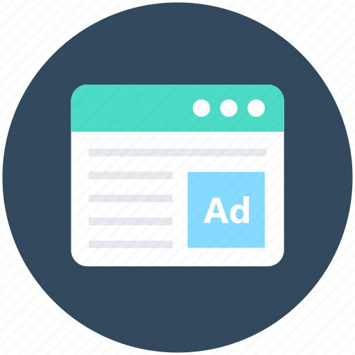 Ad screen, advertisement, advertising, online ad, web ad icon - Download on Iconfinder
