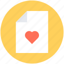 extension file, favorite, file, heart, love letter