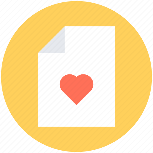 Extension file, favorite, file, heart, love letter icon - Download on Iconfinder
