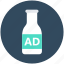 ads, beverage label, bottle, bottle label, drink bottle 