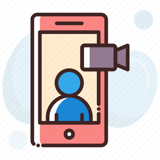 Mobile, video call, video chat, video conference, voice chatting icon - Download on Iconfinder