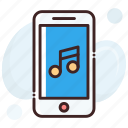 cell phone, mobile, mobile music, mobile playlist, music note