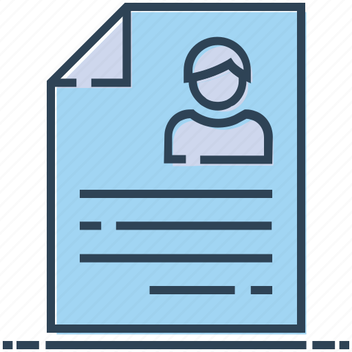 Biodata, cv, document, job, profile, resume icon - Download on Iconfinder