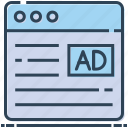 ad, advertisement, advertising, online ad, website