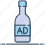 ad, advertising, beverage, bottle, drink, label 