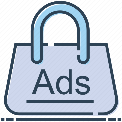 Ads, advertising, ag, purse, shopping ads, shopping bag icon - Download on Iconfinder
