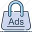 ads, advertising, ag, purse, shopping ads, shopping bag 