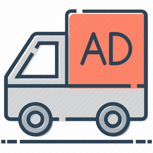 Advertisement, advertising van, marketing, transport, van icon - Download on Iconfinder