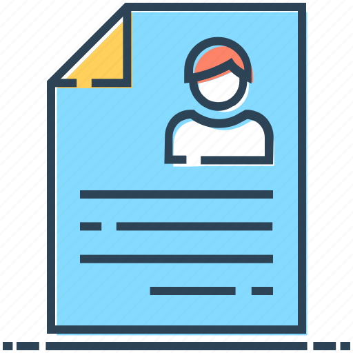 Biodata, cv, document, job, profile, resume icon - Download on Iconfinder