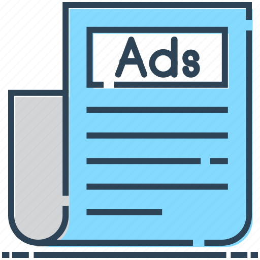 Ads paper, classifieds, communication, news, paper icon - Download on Iconfinder