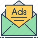 advertisement, advertising, email, envelope, letter, marketing