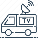 antenna, board casting, news van, ob truck, satellite van, transport