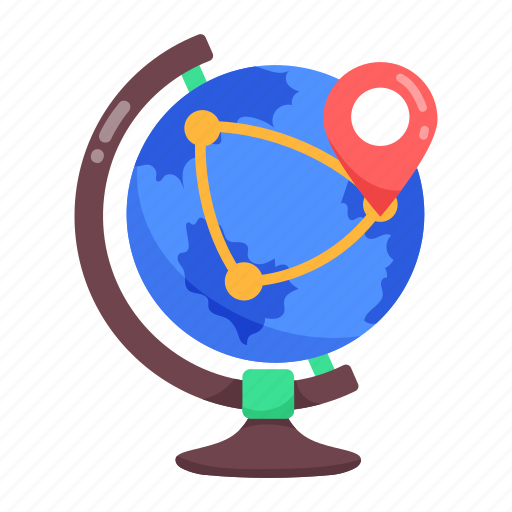 Geolocation, global location, globe model, table globe, global tracking icon - Download on Iconfinder