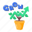 grow, plant growth, profit growth, investment growth, houseplant 