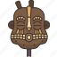 mask, biombo, ethnic, african, wooden 