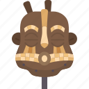 mask, biombo, ethnic, african, wooden