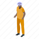 african, man, character, isometric