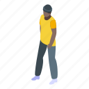 african, student, isometric