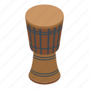 african, drums, isometric