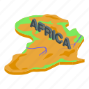 african, continent, isometric