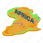 african, continent, isometric 