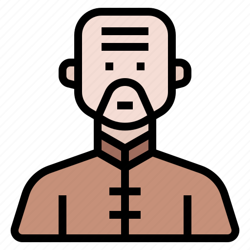 Chinese, elderly, grandfather, ageing society, old man icon - Download on Iconfinder