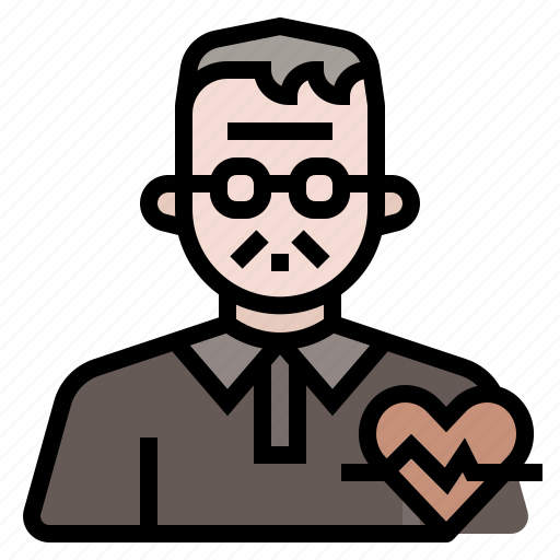 Grandfather, health, ageing society, elderly health issue, old man icon - Download on Iconfinder