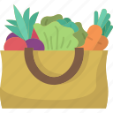 vegetables, harvest, food, shopping, bag