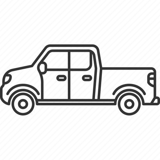 Pickup, truck, cargo, automobile, travel icon - Download on Iconfinder