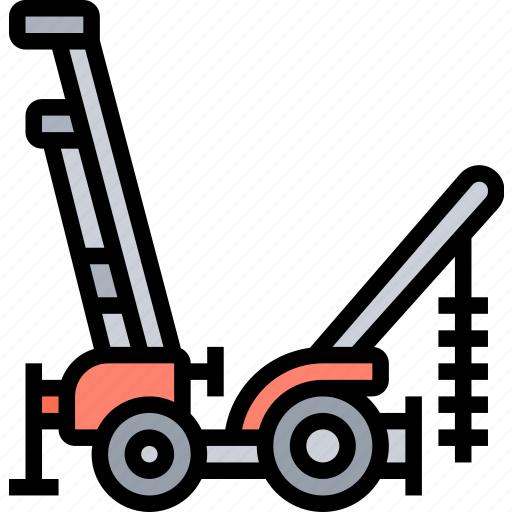 Digger, excavation, drill, machinery, tractor icon - Download on Iconfinder