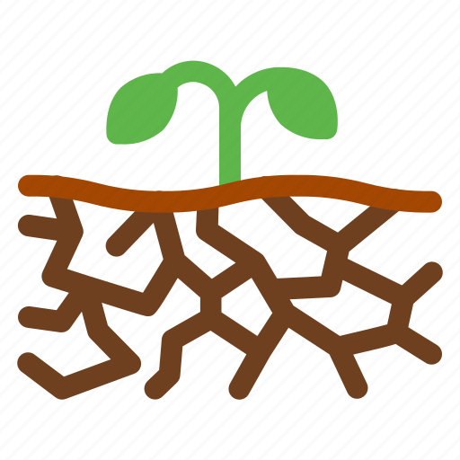 Soil, crack, erosion, drought, plant icon - Download on Iconfinder