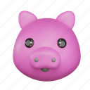 pig face, swine, hog, snout, nose, oink, farm animal, livestock, domestic pig