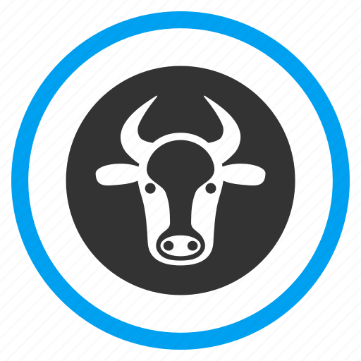Beef, bull, calf head, cattle, cow, horned ox, power icon - Download on Iconfinder